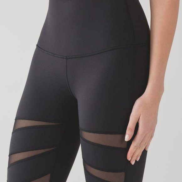 Lululemon Wunder Under Pant (Hi-Rise) (Tech Mesh) Sz 8 - Picture 3 of 7